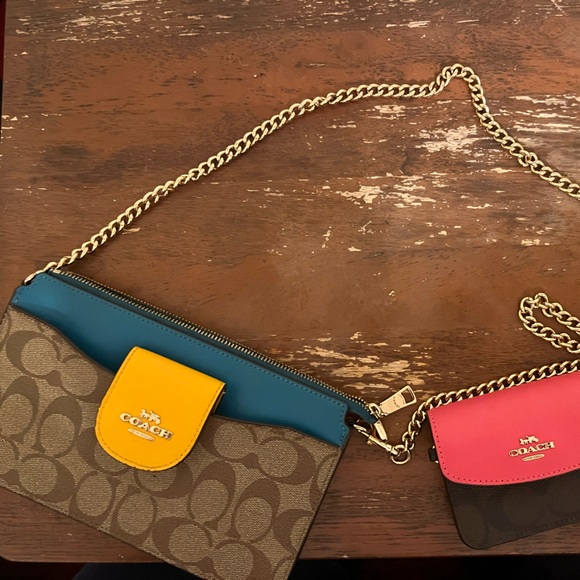 Coach ColorBlock Poppy Crossbody Bag with Detachable Cardholder Multicolor - Picture 2 of 11